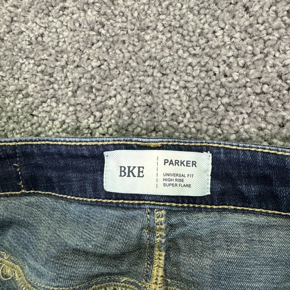 BKE Jeans Womens 25x29.5 Blue High Rise Parker Super Flare Stretch Denim Casual - Picture 6 of 7